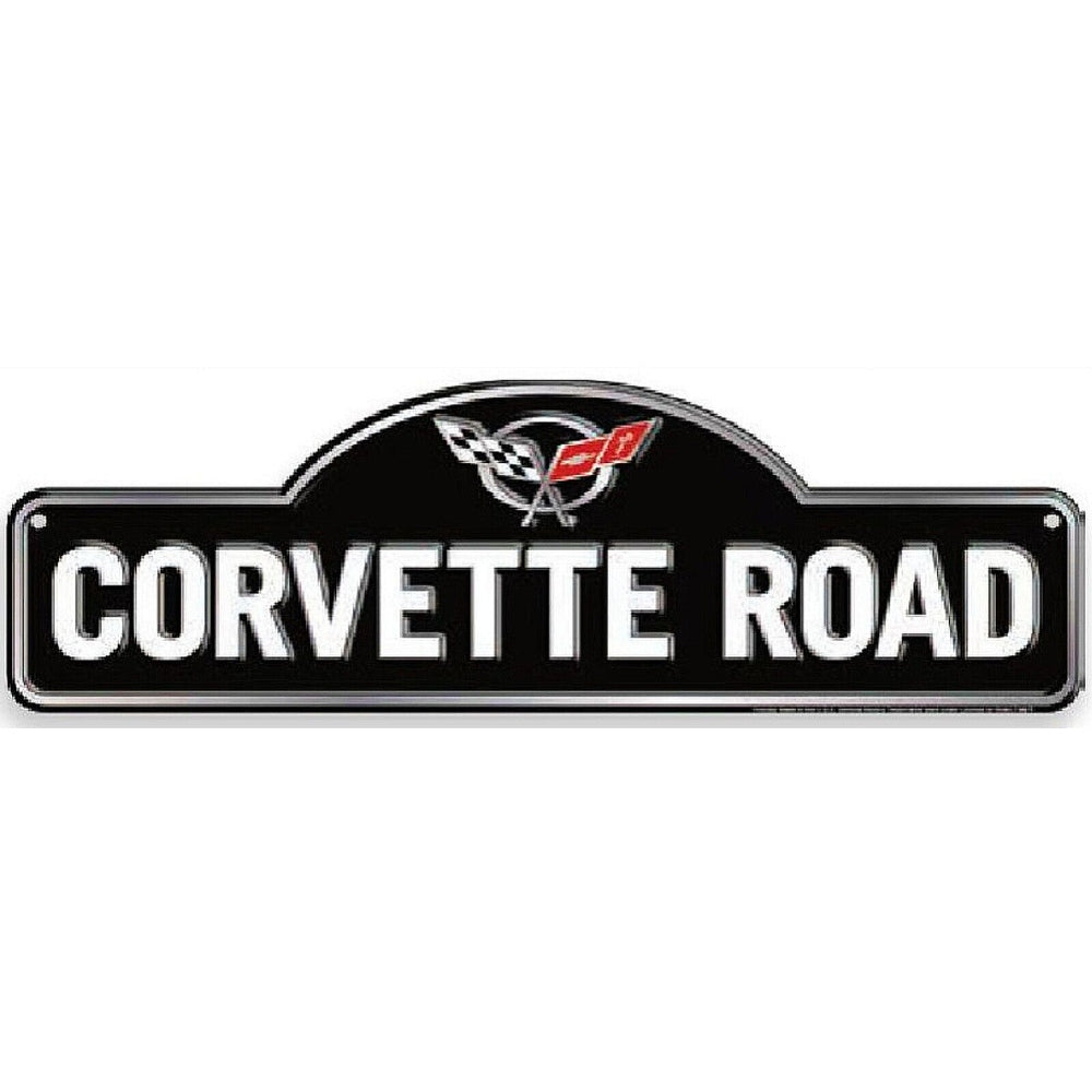 Corvette Road Licensed Die-Cut Embossed 18" x 6" Sign NEW! Collectibles:Advertising:Automobiles:American:Chevrolet Style Your Walls